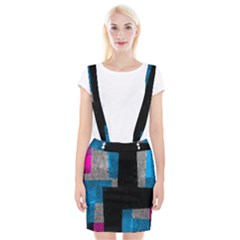 Abstract Tiles Braces Suspender Skirt by essentialimage