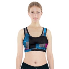 Abstract Tiles Sports Bra With Pocket by essentialimage