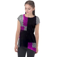 Abstract Tiles Cap Sleeve High Low Top by essentialimage