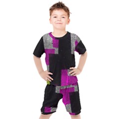 Abstract Tiles Kids  Tee And Shorts Set by essentialimage