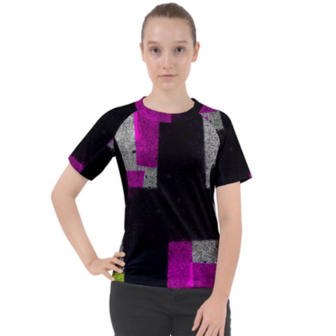 Abstract Tiles Women s Sport Raglan Tee by essentialimage