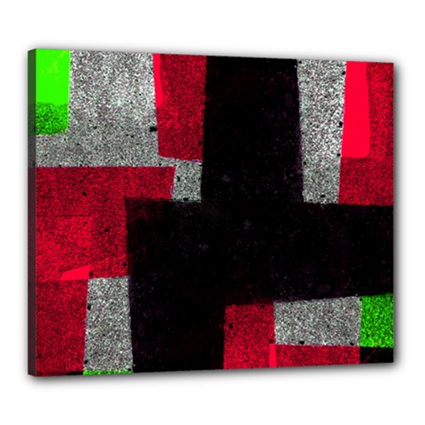 Abstract Tiles Canvas 24  X 20  (stretched) by essentialimage