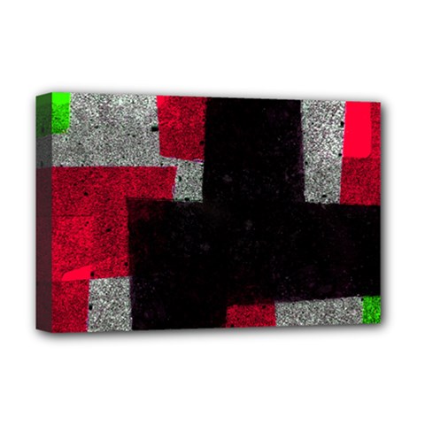 Abstract Tiles Deluxe Canvas 18  X 12  (stretched) by essentialimage