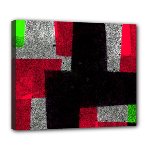 Abstract Tiles Deluxe Canvas 24  X 20  (stretched) by essentialimage