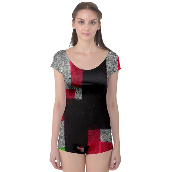 Abstract Tiles Boyleg Leotard 