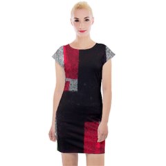 Abstract Tiles Cap Sleeve Bodycon Dress by essentialimage