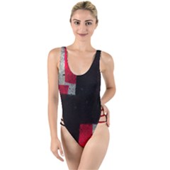 Abstract Tiles High Leg Strappy Swimsuit by essentialimage