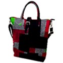 Abstract Tiles Buckle Top Tote Bag View1