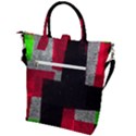 Abstract Tiles Buckle Top Tote Bag View2