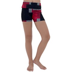 Abstract Tiles Kids  Lightweight Velour Yoga Shorts by essentialimage