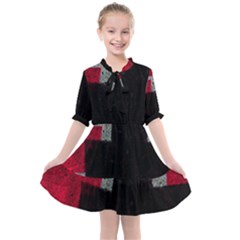 Abstract Tiles Kids  All Frills Chiffon Dress by essentialimage