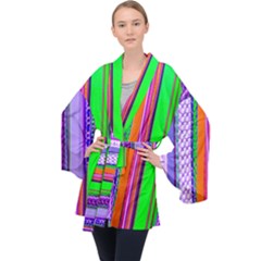 Fashion Belts Long Sleeve Velvet Kimono  by essentialimage