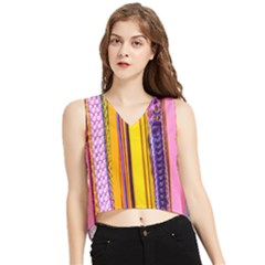 Fashion Belts V-neck Cropped Tank Top