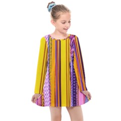 Fashion Belts Kids  Long Sleeve Dress by essentialimage