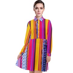 Fashion Belts Long Sleeve Chiffon Shirt Dress by essentialimage