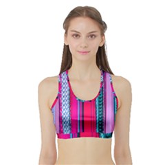 Fashion Belts Sports Bra With Border by essentialimage