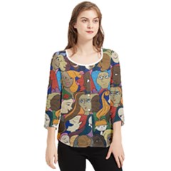 Wowriveter2020 Chiffon Quarter Sleeve Blouse