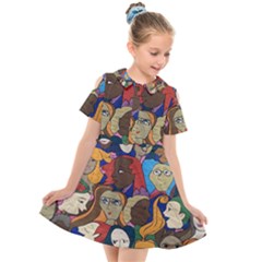 Wowriveter2020 Kids  Short Sleeve Shirt Dress by Kritter