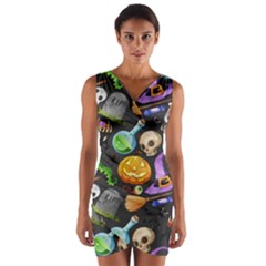 Halloween Wrap Front Bodycon Dress by Angelandspot