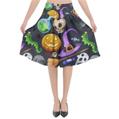 Halloween Flared Midi Skirt by Angelandspot