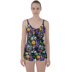 Halloween Tie Front Two Piece Tankini by Angelandspot