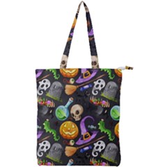 Halloween Double Zip Up Tote Bag by Angelandspot