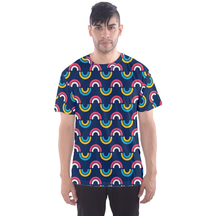 Geo Rainbow Stroke Men s Sport Mesh Tee