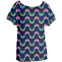 Geo Rainbow Stroke Women s Oversized Tee View1