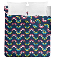 Geo Rainbow Stroke Duvet Cover Double Side (queen Size) by tmsartbazaar