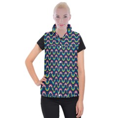 Geo Rainbow Stroke Women s Button Up Vest by tmsartbazaar