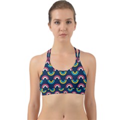 Geo Rainbow Stroke Back Web Sports Bra by tmsartbazaar