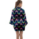 Geo Rainbow Stroke Long Sleeve Satin Kimono View2