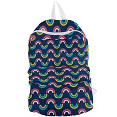 Geo Rainbow Stroke Foldable Lightweight Backpack by tmsartbazaar