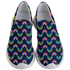 Geo Rainbow Stroke Women s Lightweight Slip Ons by tmsartbazaar