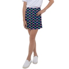 Geo Rainbow Stroke Kids  Tennis Skirt by tmsartbazaar