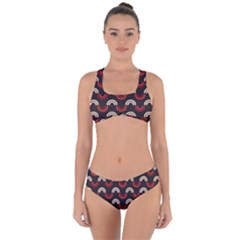 Fun Rainbow Stroke Criss Cross Bikini Set by tmsartbazaar