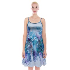 Sea Anemone Spaghetti Strap Velvet Dress