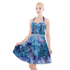 Sea Anemone Halter Party Swing Dress  by CKArtCreations