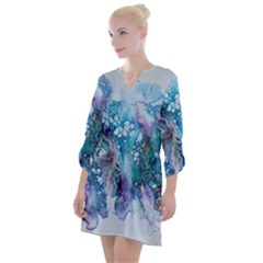 Sea Anemone Open Neck Shift Dress