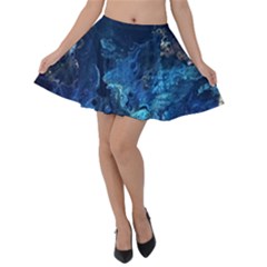  Coral Reef Velvet Skater Skirt by CKArtCreations