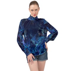  Coral Reef High Neck Long Sleeve Chiffon Top by CKArtCreations