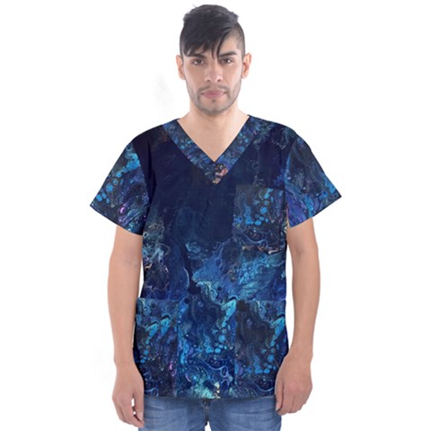  Coral Reef Men s V-neck Scrub Top by CKArtCreations