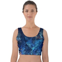  Coral Reef Velvet Crop Top by CKArtCreations