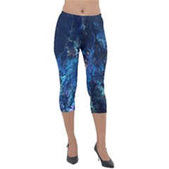  Coral Reef Lightweight Velour Capri Leggings  by CKArtCreations