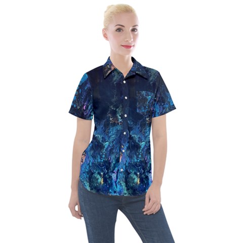  Coral Reef Women s Short Sleeve Pocket Shirt by CKArtCreations