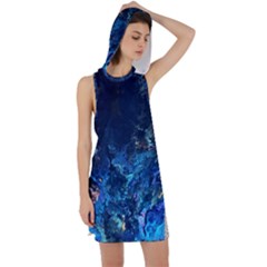  Coral Reef Racer Back Hoodie Dress