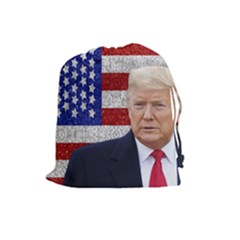 Trump President Sticker Design Drawstring Pouch (large) by dflcprintsclothing