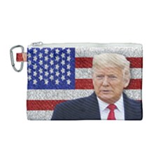 Trump President Sticker Design Canvas Cosmetic Bag (medium) by dflcprintsclothing