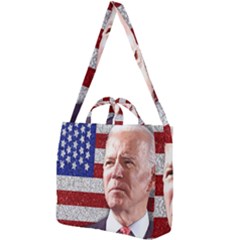 Biden President Sticker Design Square Shoulder Tote Bag by dflcprintsclothing