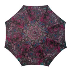 Marbling Ornate Golf Umbrellas by kaleidomarblingart